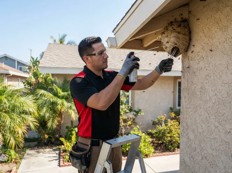 Exterior Stinging Insect and Wasp Nest Removal in Long Beach, CA